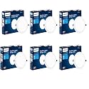 Philips Astra Sleek 22-watt Round LED Downlighter | LED Ceiling Light for Home and Hall | Cut Out: 188 mm, Color: Natural White, Pack of 6