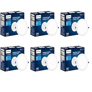 philips polycarbonate astra sleek 5-watt round led downlighterled ceiling light for home and hallcut out 75 mm color cool day light pack of 6