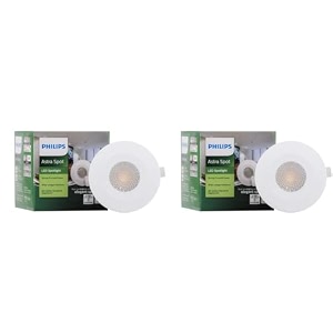 philips astra spot 2-watt led spotlight  led spotlight for display  cutout35mm  cool day light polycarbonate pack of 2