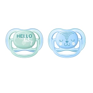 philips avent ultra air pacifier for boy 0-6 months bluegreen fashion decos 2 pack scf34220
