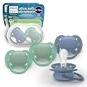 Philips Avent Ultra Soft Baby Pacifier for 6-18 Months, BPA-Free, 4-Pack