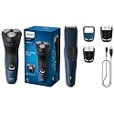 PHILIPS Electric Shaver For Men- S1151/03 & PHILIPS Battery Powered Skinprotect Beard Trimmer - BT1232/18, Blue