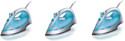PHILIPS GC1015/70 pack of 3 1200 W Steam Iron (WHITE AND BLUE)