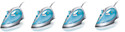 PHILIPS GC1015/70 pack of 4 1200 W Steam Iron (WHITE AND BLUE)