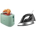 Philips GC181 Heavy Weight 1000-Watt Dry Iron &amp; HD2584/60 830W 2 Slice Pop Up Toaster, Green