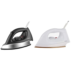 philips hi114 1000-watt golden american heritage soleplate dry iron  philips gc181 heavy weight 1000-watt dry iron black