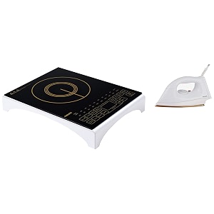 philips hi114 1000-watt golden american heritage soleplate dry iron amp philips viva collection hd493801 2100-watt induction cooktop with sensor touch black