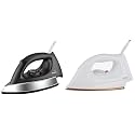 Philips HI114 1000-Watt Golden American Heritage Soleplate Dry Iron + Philips GC181 Heavy Weight 1000-Watt Dry Iron (Black)