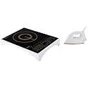 Philips HI114 1000-Watt Golden American Heritage Soleplate Dry Iron &amp; Philips Viva Collection HD4938/01 2100-Watt Induction Cooktop with Sensor Touch (Black)