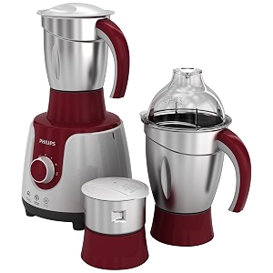 philips hl 7710 600-watt mixer grinder with 3 jars pistil redbright whitecashmere grey