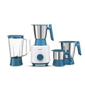 philips hl753601-500 w mixer grinder with 4 jar 3 stainless steel jar 1 blender jars bigger jar sizes with 5 year warranty on motor black