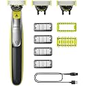 PHILIPS OneBlade 360 Face & Body Electric Shaver, Trimmer & Body Groomer, 3 x 360 Blades, 4 x Trimming Attachments (1/2/3/5 mm), 2 x Body Attachments, Wet & Dry Shaving for Face & Body (QP2834/31)