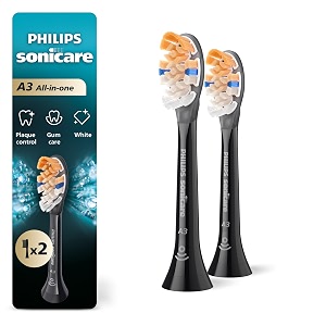 philips sonicare a3 premium all-in-one toothbrush head 2 brush heads black hx909295