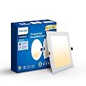 PHILIPS Ultra Glow 10-watt Square LED Downlighter | 3 Colors in 1 Recessed LED Downlight | LED Ceiling Light for Home and Hall | Cut Out: 4 inch, Color: Tunable White, Pack of 1