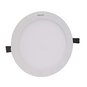 philips ultra slim plus 12-watt recessed led panel warm light round white