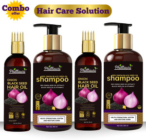 phillauri onion shampoo and hair oil with vitamin e natural extracts  herbs 4 items in the set