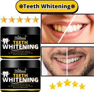 phillauri tooth toothpasteenhances smileremoves stainspack of 2 teeth whitening kit