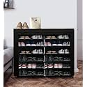 12 Layer Non-Woven Fabric Portable Closet Wardrobe Organizer Storage, (Maroon, Metal)
