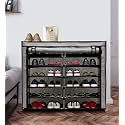 12 Layer Non-Woven Fabric Portable Closet Wardrobe Organizer Storage, (Grey, Metal)