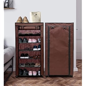 home utility portable space saving 4 layer shoe rack organizer stand black metal