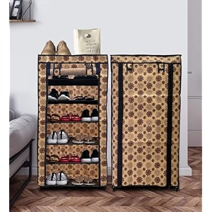 home utility portable space saving 4 layer shoe rack organizer stand black metal
