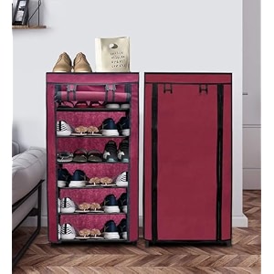 home utility portable space saving 4 layer shoe rack organizer stand black metal