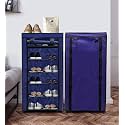 Home Utility Portable Space Saving 4 Layer Shoe Rack Organizer Stand Black, Metal