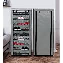 9 Layer Non-Woven Fabric Portable Closet Wardrobe Organizer Storage, (Grey, Metal)