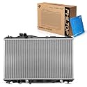 PHILTOP CU13257 Radiator 26-1/8"Core Compatible With 2013-2014 ILX 1.5L 2012-2015 Civic 1.5L 2012-2013 Civic 1.8L(Japan Built)