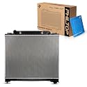 PHILTOP CU1995 Radiator 29-3/4"Core Compatible With E-150, E-250, E-150/E-250/E-350/E-450 Econoline/Club Wagon/Econoline Club Wagon/Super Duty(w/ 3/8 Transmission Oil Cooler Connections)