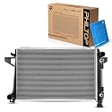 PHILTOP CU1453 Radiator 18-5/16"Core Compatible With 1985-1996 Bronco, F-150, F-250 1997 F-250 HD 1989-1997 F-350 (1 Row Core;w/ 1 in. Thick Core)