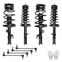 PHILTOP Front/Rear Strut Shock Absorber w/Coil Spring for Camry,ES300 8pcs