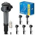 PHILTOP UF486 Ignition Coil Pack and Spark Plug Kit Fit for Ford Escape