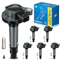 PHILTOP Ignition Coil Pack and Iridium Spark Plugs Fits for Ford 2012-2017 Explorer 3.5L, 2012-2016 Edge 3.5L, 2011-2014 F-150 3.7L, 2011-2016 Mustang 3.7L, 2013-2016 Taurus 3.5L, 6PCS UF553