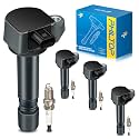 PHILTOP 4 Ignition Coils &amp; 4 Spark Plugs Set Fit for Honda Civic