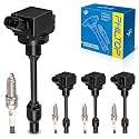 PHILTOP UF848 Ignition Coil Pack and Spark Plug Kit Fit for Toyota Camry
