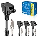 PHILTOP UF719 Ignition Coil Pack Spark Plug Kit Fit 2012-2019 Nissan Versa