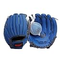 PHINIX 9" Baseball Glove Tee Ball Mitts and Foam Ball for Kids Beginner Play Training Right Hand Throw Navy