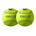 PHINIX Practice Fast-Pitch Softball Official Size and Weight Professional Quality (PXS1112- 2Pack)