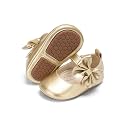 PHIRAMIN Baby Girls Mary Jane Flats - Infant Newborn Walking Shoes Soft Rubber Sole Princess Wedding