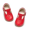 PHIRAMIN Toddler Flower Girl Dress Shoes - Little Girl Mary Janes Flats Wedding