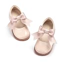 PHIRAMIN Toddler Flower Girl Dress Shoes - Little Girl Mary Janes Flats Wedding