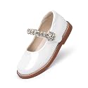 PHIRAMIN Toddler Flower Girl Dress Shoes - Little Girl Mary Janes Flats Wedding