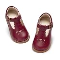 PHIRAMIN Toddler Flower Girl Dress Shoes - Little Girl Mary Janes Flats Wedding