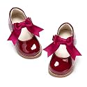 PHIRAMIN Toddler Flower Girl Dress Shoes - Little Girl Mary Janes Flats Wedding