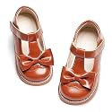 PHIRAMIN Toddler Flower Girl Dress Shoes - Little Girl Mary Janes Flats Wedding