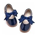 PHIRAMIN Toddler Flower Girl Dress Shoes - Little Girl Mary Janes Flats Wedding