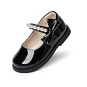 PHIRAMIN Toddler Flower Girl Dress Shoes - Little Girl Mary Janes Flats Wedding