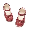 PHIRAMIN Toddler Flower Girl Dress Shoes - Little Girl Mary Janes Flats Wedding