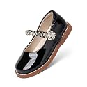 PHIRAMIN Toddler Flower Girl Dress Shoes - Little Girl Mary Janes Flats Wedding